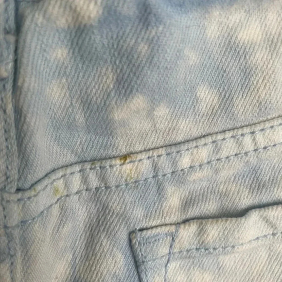 Old Navy Diva Tie Dye Blue White‎ Denim Jean Shorts Cutoffs Cute! - Picture 5 of 6